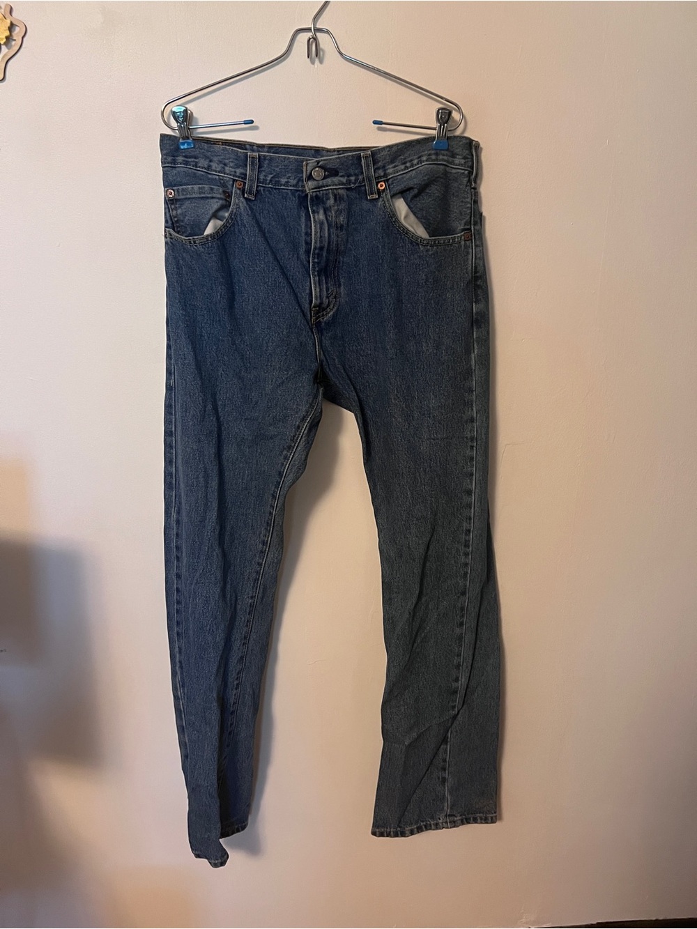 Levi Men’s Bootcut Dark Blue Denim Jeans - 517 W33 L34